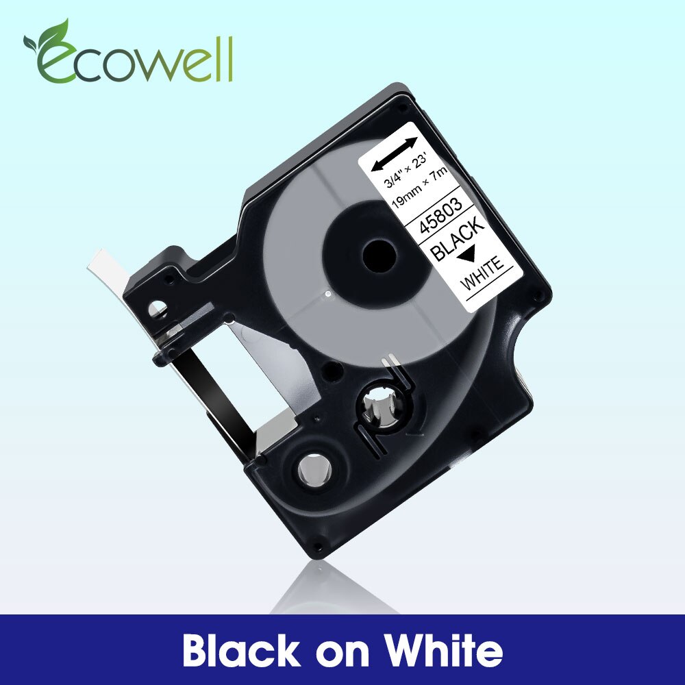 Ecowell Compatibel Dymo D1 45803 Label Tapes Zwart... – Grandado