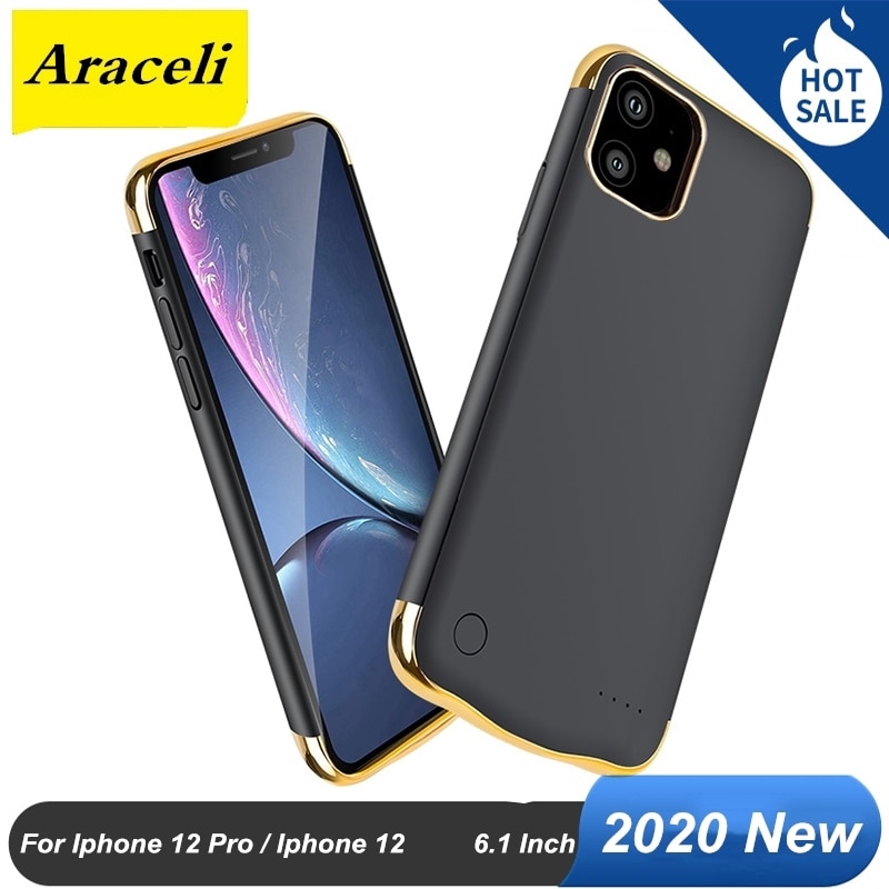 Araceli 6000 Mah For iphone 12 Pro Battery Case For iphone 12 Battery Case 6.1 Inch Ultra Thin Charger Cover Power Bank