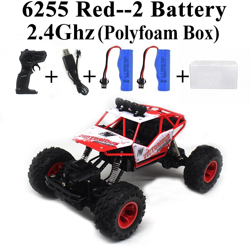 Voiture télécommandée 1:16, chenille à roche de 4WD, voiture électrique RC pour garçons, pour enfants, nouveauté: 6255-Red Set 2