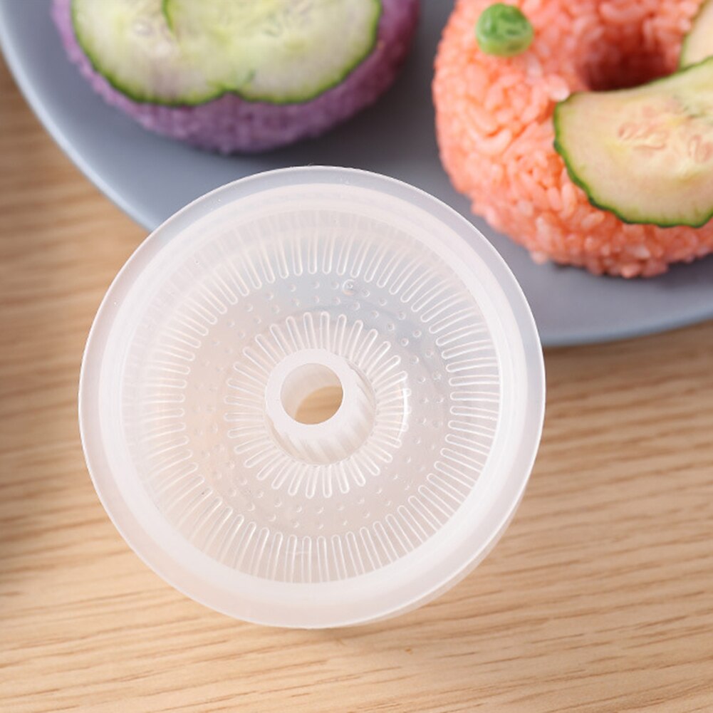 Safe Donut Shaped Onigiri Form Sanitary Home Child Sushi Round Rice Ball Easy Press DIY Mold Bento Maker Kitchen Tool
