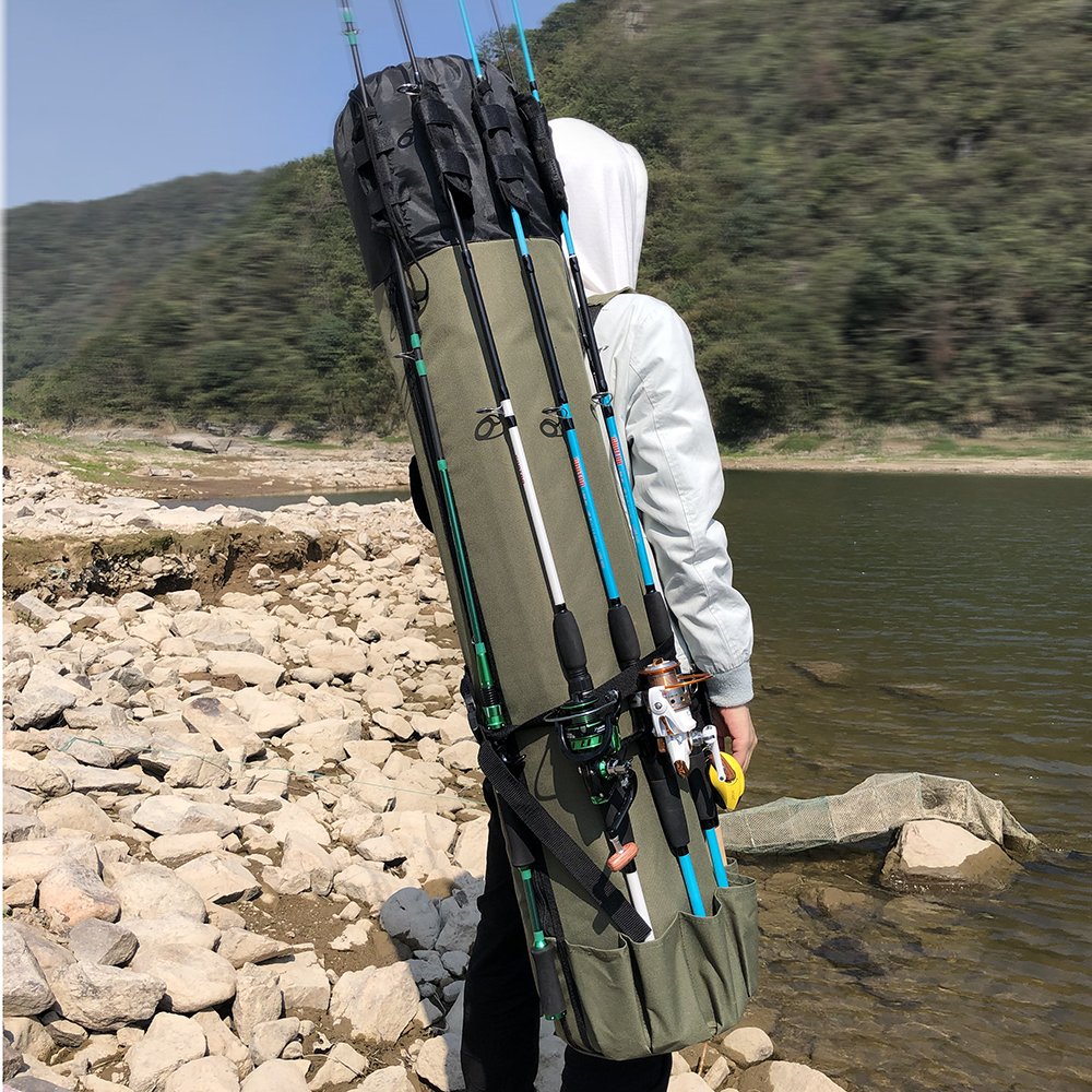 GHOTDA – sac de rangement pour canne à pêche, épais, Oxford, pliable, grande capacité, étanche