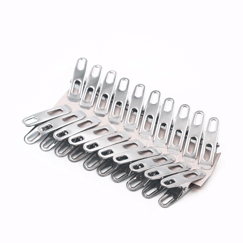 20 stk tøjklemmer i rustfrit stål hængenåle klips taske klip sokker klips tøjklemmer tøj tæppe klemmer køkken gadgets