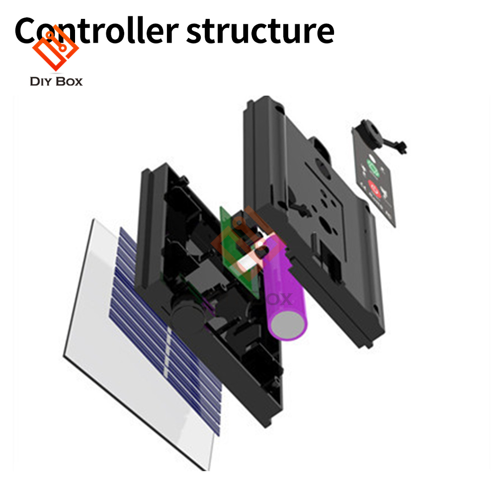 Kit de boîte de batterie solaire 3V 24V, panneau lumineux au Lithium alimenté avec perceuse, pelle, télécommande pour lampe à bande Led, bricolage