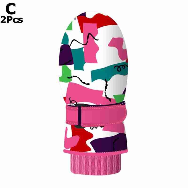 Skiën waterdichte skihandschoenen kinderen cartoon handschoen ademend skiën haaien warmste winter voor kinderen snowboardhandschoen  u9 e 9: C