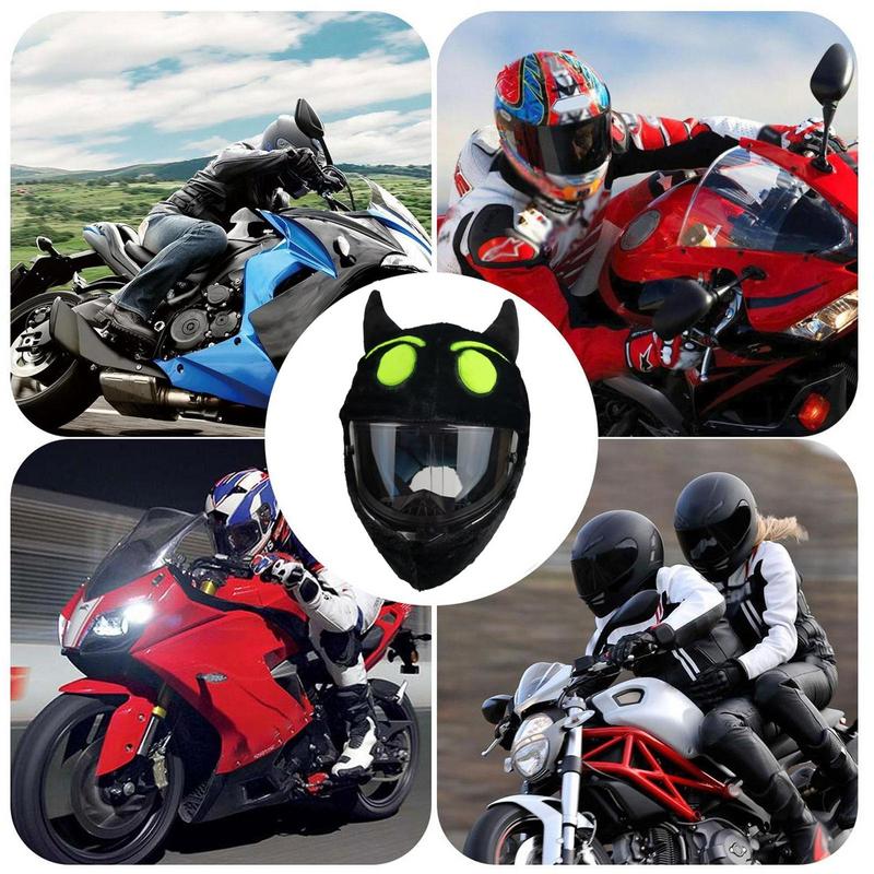 Motor Grappige Cartoon Pluche Helmen Beschermende Motorhelmen Covers Volledige Gezichtshoezen Voor Creatieve Helmen Feesten