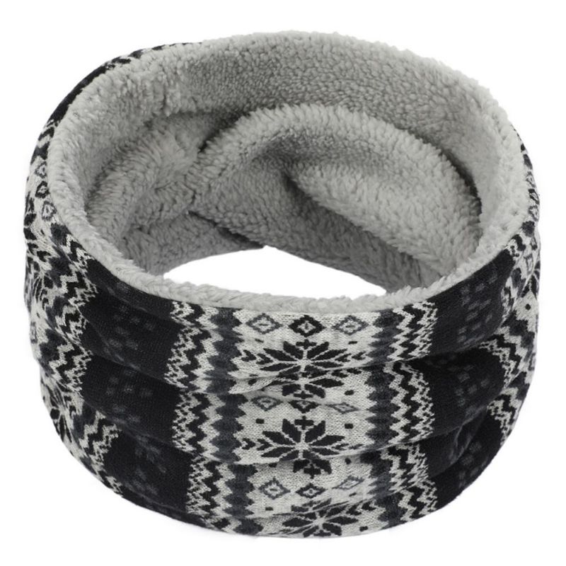 Winter warme gebreide ring sjaals print dikke binnenkant super elastische gebreide sjaals bandana nekwarmers sjaal mannen vrouwen
