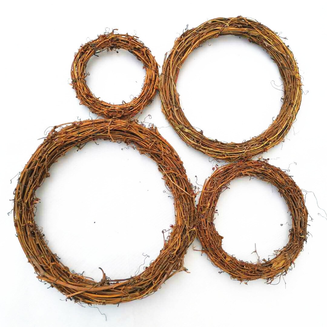 10-30cm Rattan Wreath Cristmas Flower Door Wreaths Flower Garlands For Wedding Home Christmas Tree Decoration DIY Floral Wreaths
