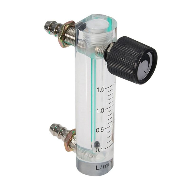Medidor de flujo de aire de oxígeno 0-1,5 LPM 1,5 l, caudalímetro con válvula de Control para oxígeno, aire y Gas: Default Title