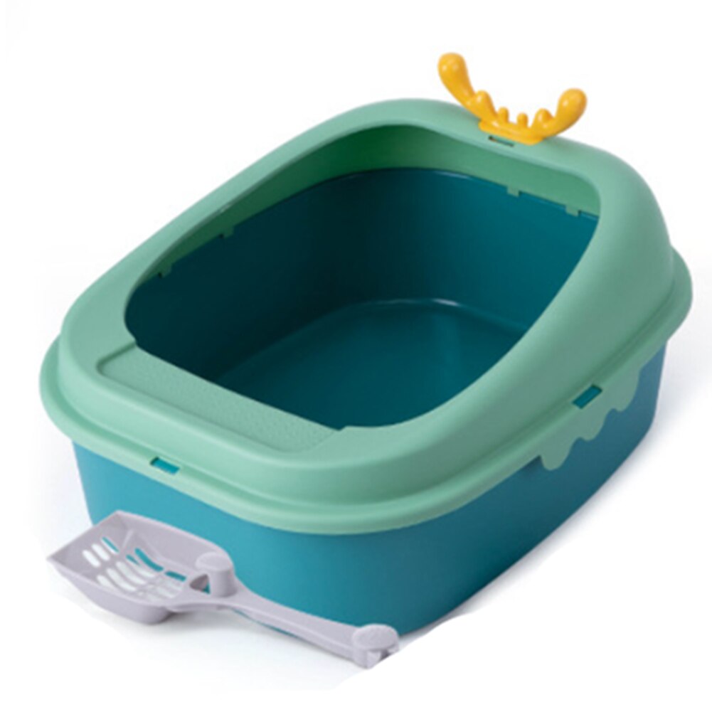 Kuweta dla kota plastikowe czyszczenie robić domu z psim Kot Supplie lekkie zwierzęta odporne na pękanie odporne na pęknięcia anty-łamanie kuweta dla kota: styl 2 zielony / mały rozmiar