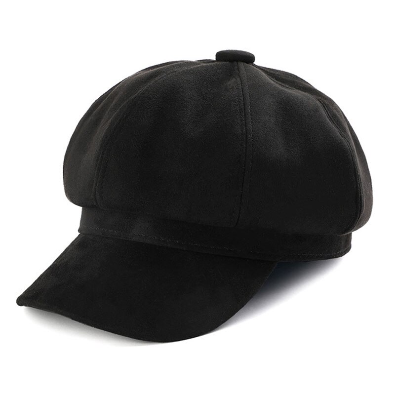 Newsboy Caps Women Gatsby Octagonal Hats Baker Peaked Beret Driving Female Sunscreen Hats Painter Tour Winter Suede Retro Cap: C