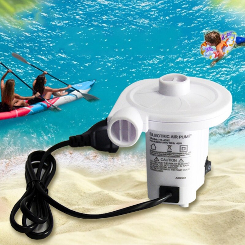 AC220V Electric Air Pump Inflate Deflate Pump for Airbed Boat Inflatable Pool Compression Bag Air Mattress-EU Plug