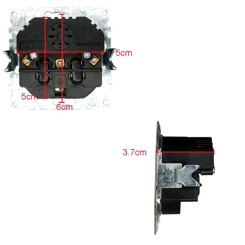 2 USB Muur Socket Europese standaard muur adapter 5v 2A connector uitgang met een USB socket 16A 250V LG-19