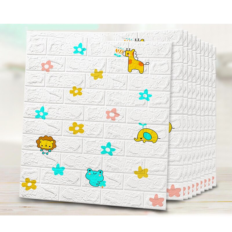 3D Wall Sticker Waterproof Self-adhesive Imitated Brick Wallpaper PE Foam Background For Living Room Kitchen TV Backdrop Decor: 7