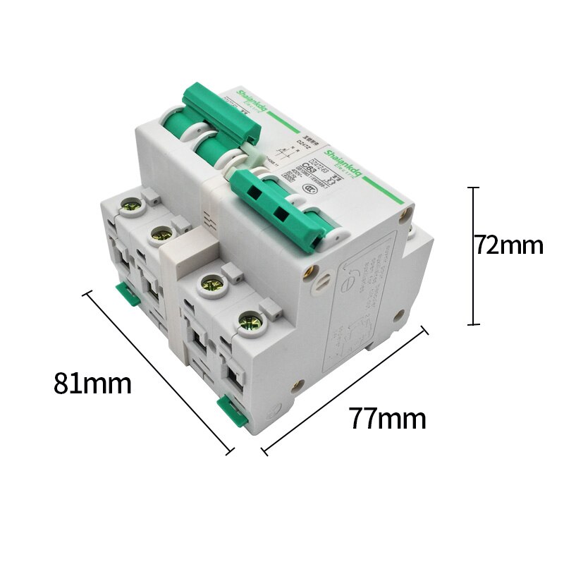 with Distribution box home interlocked manual (automatic) conversion DZ47 2P C63 dual power switch (micro dual power)