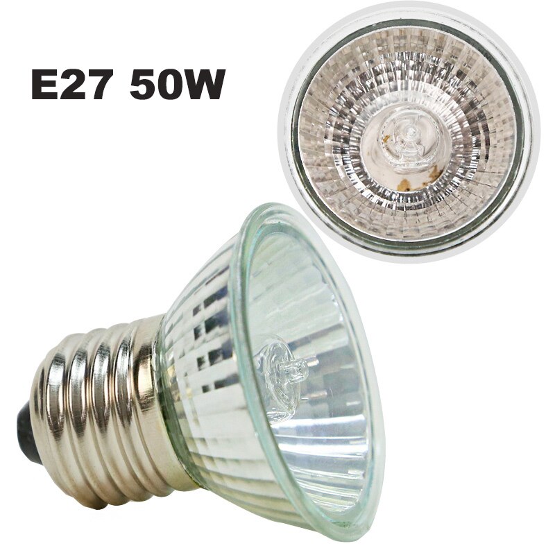 Lámpara para reptiles de 25/50W UVA + UVB 3,0, Bombilla de calor para mascotas, Bombilla UV para tortugas, anfibios, lagartos, controlador de temperatura: 50W