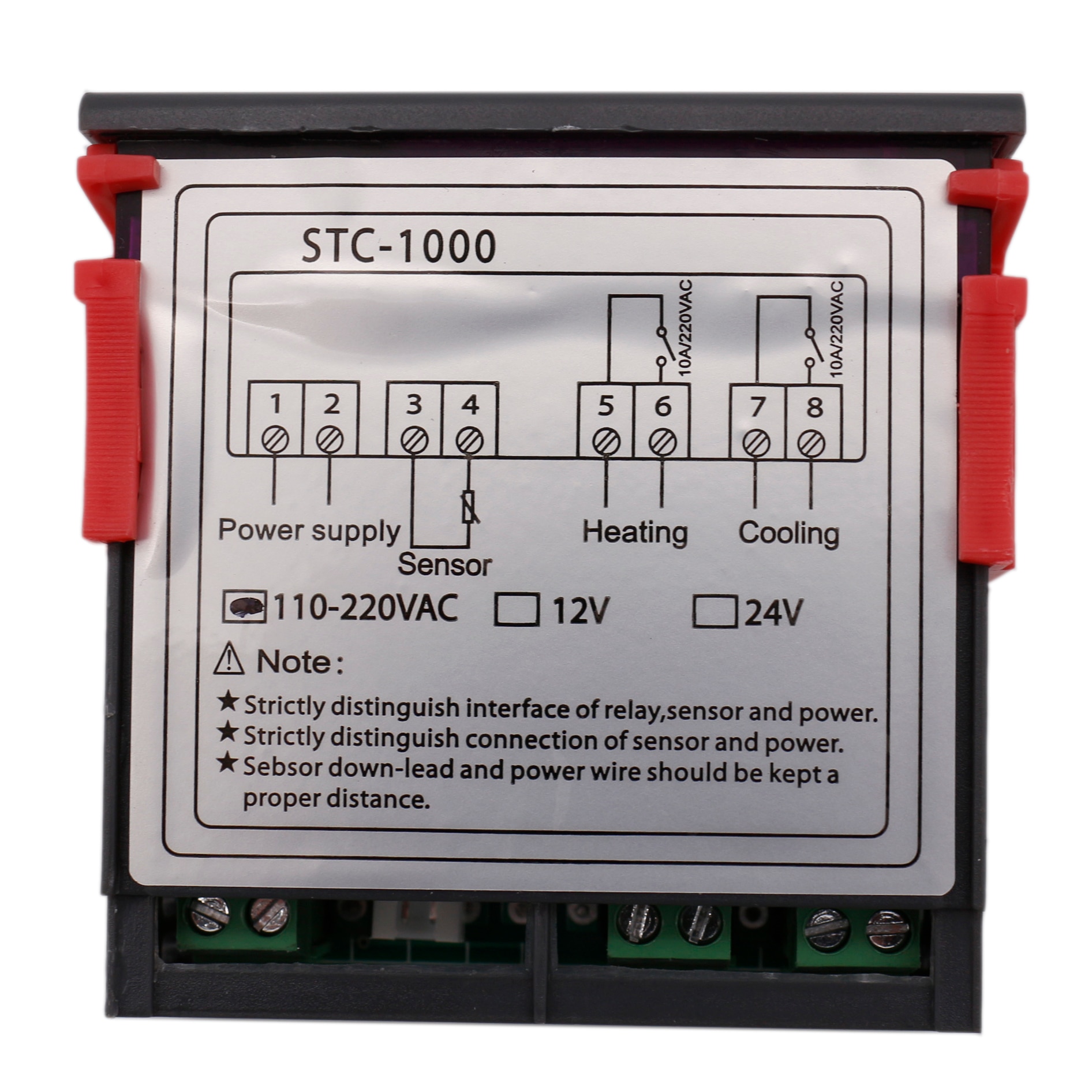 Controlador de temperatura Digital STC-1000, termostato y calentador con Sensor NTC de 110-220V/CA/w, Control de enfriador, Cervecería eléctrica