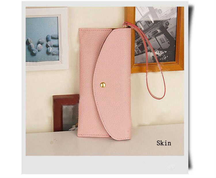 Dünne umschlag-geldbörsen für damen aus spaltleder im koreanischen stil, dünne umschlag-clutches für damen: Haut