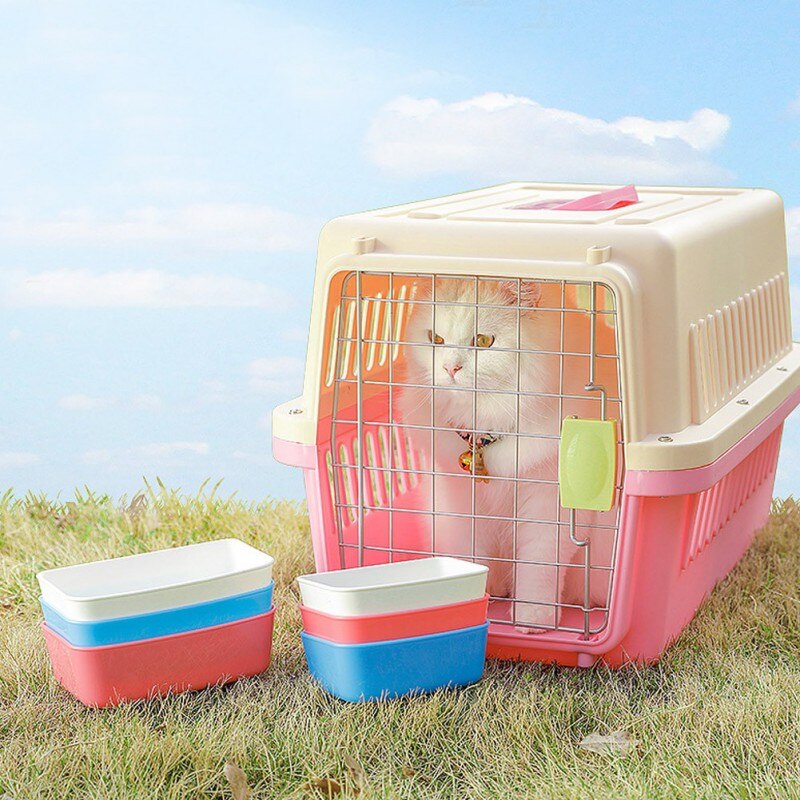 Pet Food Bowl Dog Cat Can Hang Stationary Dog Cage Air Box Feeding Bowls Dog Cat Hanging Water Food Bowl Puppy Kitten Feeder #