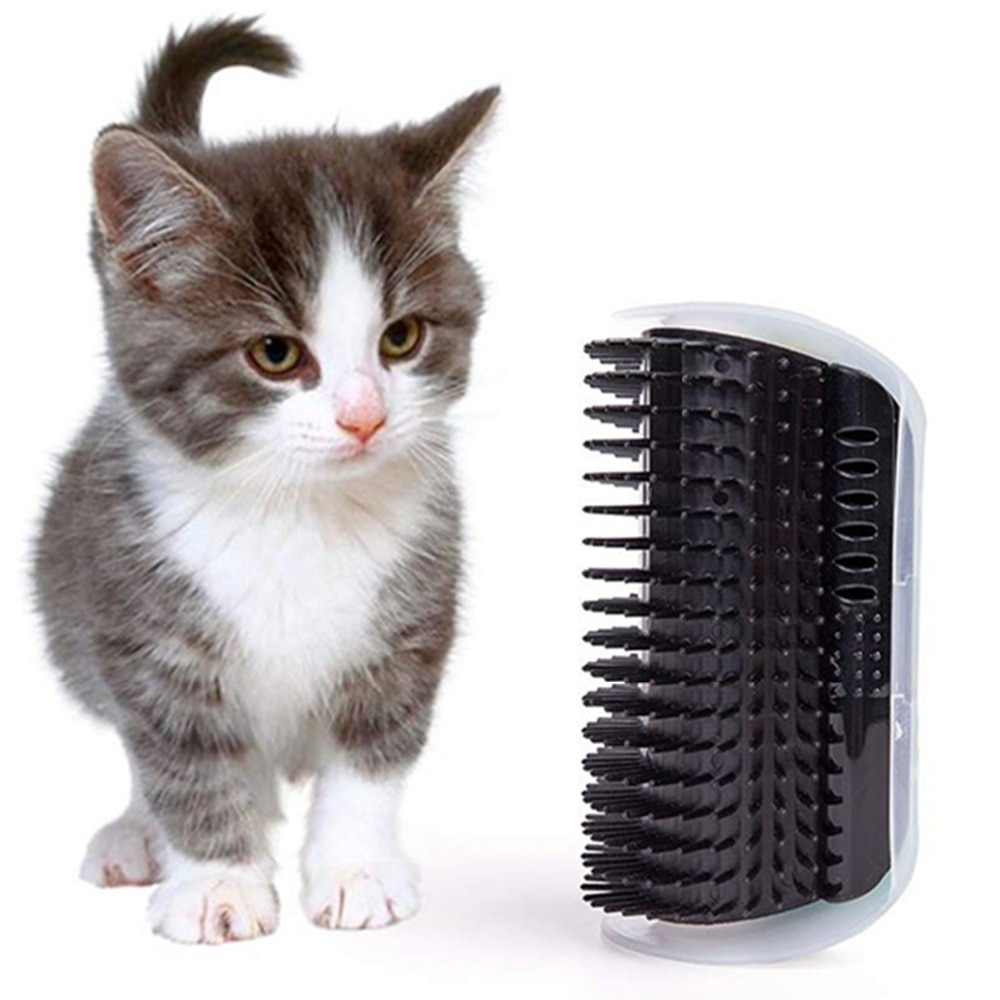 Brosse d'angle de Massage pour chat, produits pour animaux de compagnie, peigne auto-toiletteur, brosse pour le visage avec un peigne chatouillant, outils