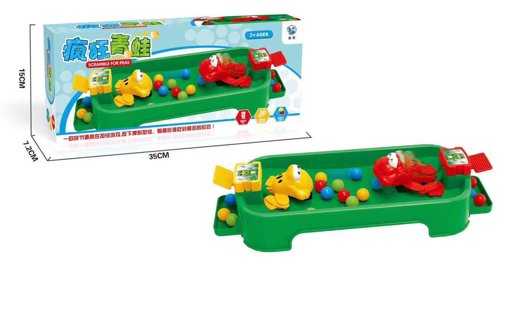 Nuovo Stile di Alimentazione Rana Pac-Partito per Il tempo libero Movimento Da Tavolo Gioco Interattivo Genitore E bambino Rondine perlina 2-Persone gioco: 2 Person Version verde Chinese con 12 Beans  Press 60 scatola of Multiple Auction