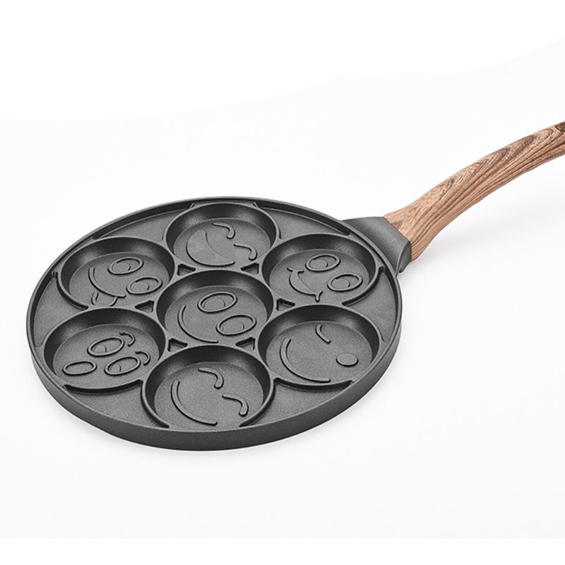 Sartén para pancakes antiadherente, Smiley, plancha de panqueques, Flip Cooker con 7 caras Flapjack, sartén para el desayuno