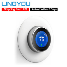 Lingyou Muur Plaat Voor Nest Leren Thermostaat 3rd 2nd 1st Gen En Nest Thermostaat E 3D Stereoscopische Ronde Cover Bracket mount