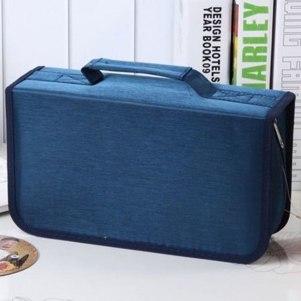 Travel Disc Box DVD Storage Bag CD Wallet Zipper Car Space Saving Large Capacity 128 CDs Home Holder Black: light green