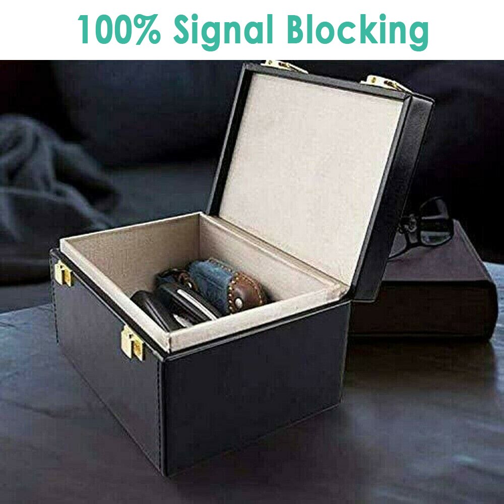 Faraday Box Signal Blocker Box for Car Keys Fob Phones Cards Call & RFID Signal Blocking Case Car Key Anti theft Security Boxes