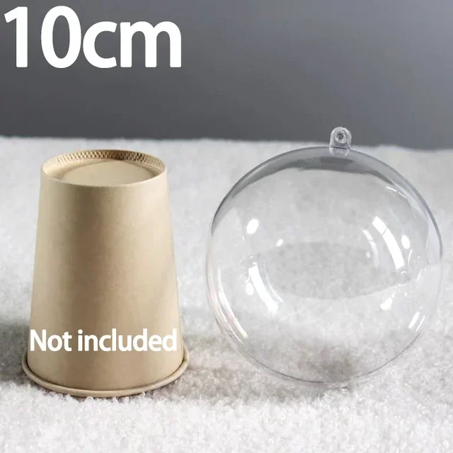 1/24 stücke DIY Kunststoff Ball Befüllbare Transparente Hohl Hängende Ornamente Weihnachten Baum Offene Kugel Kasten Dekor für hochzeit Party: Minze Grün / 15,5 cm