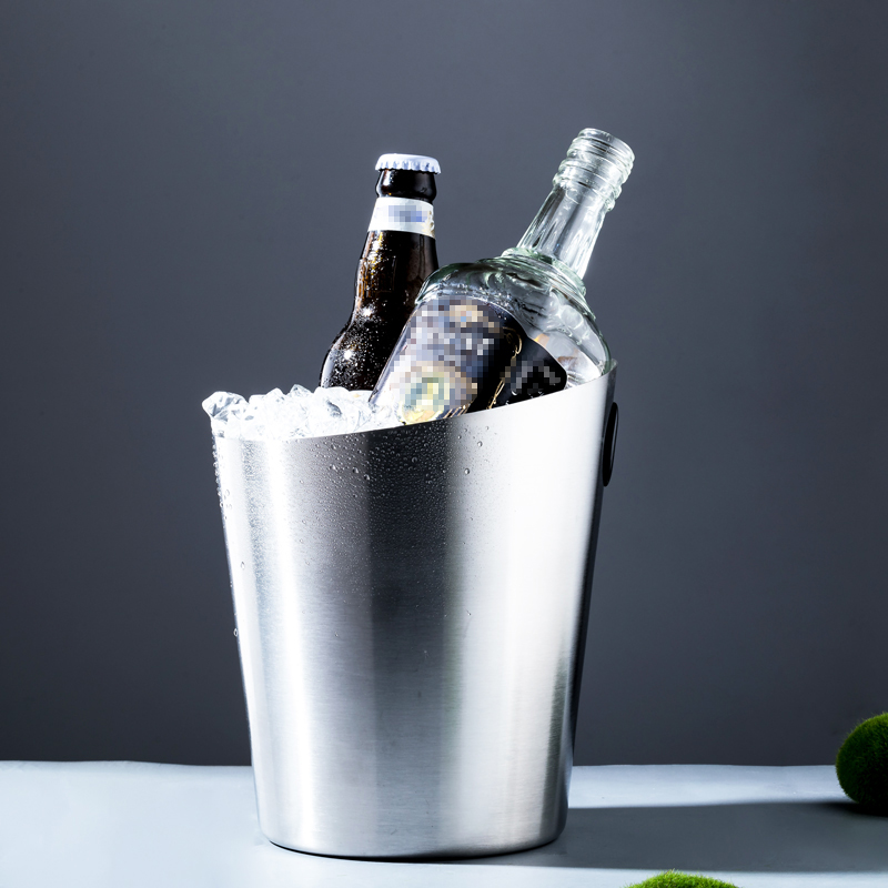 Beer Champagne Whiskey Freeze Bucket Party Decoration Stainless Steel Ice Bucket Wine Ice Cooler Bars Kitchen Accessories