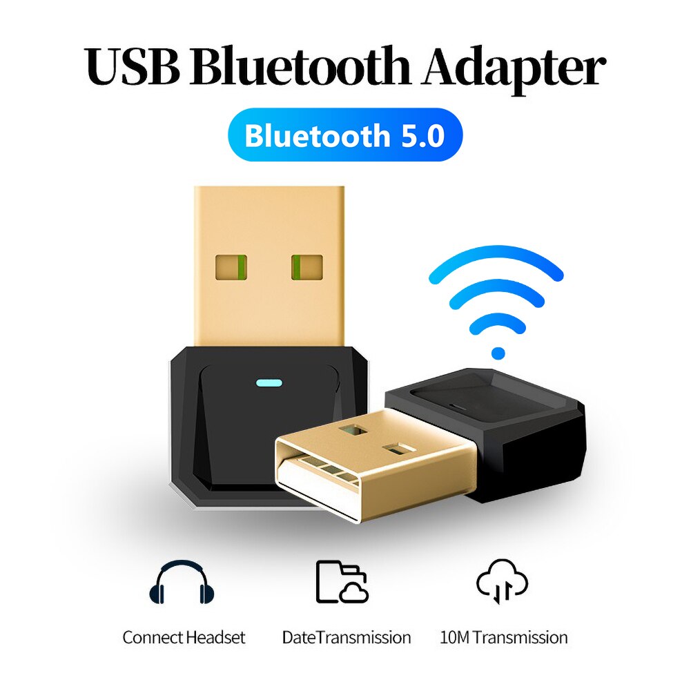 Mini USB Bluetooth 5.0 Adapter Audio Transmitter Receiver for Computer PC Printer