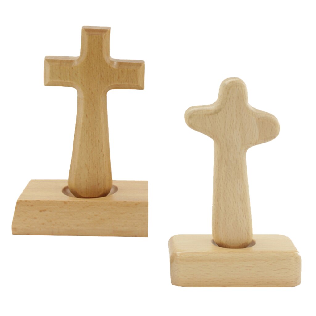 Kleine Heilige Staande Cross 5 &quot;Handgemaakte Altaar Cross Katholieke Moderne Decor