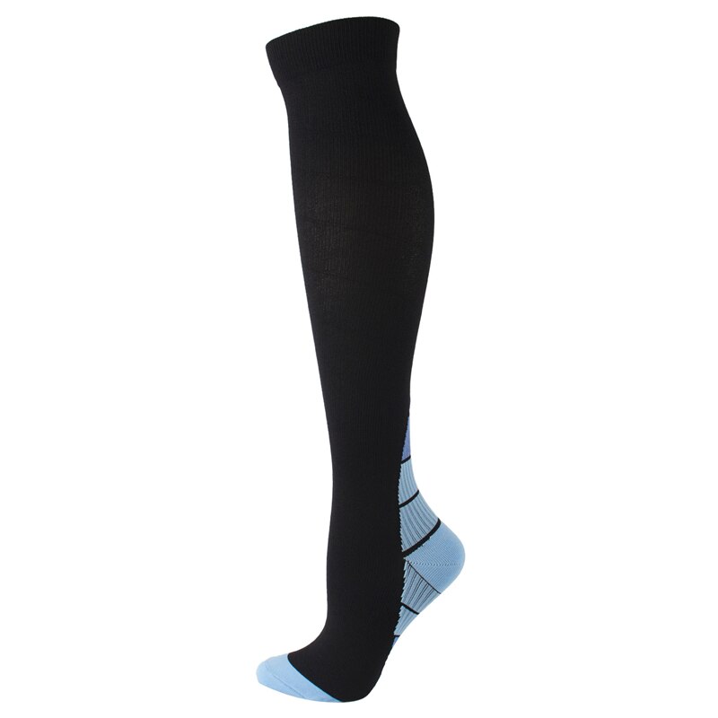 Voetbalsok heren sport lange handdoek compressiekousen basketbal medias de futbol wielrennen dikker sokken antislip: Wz117- blauw / S/m