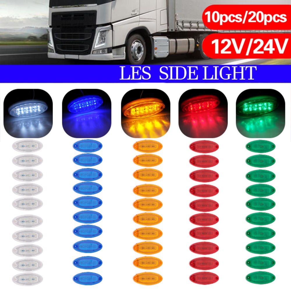 12V 24V 10PCS Truck led side lights waterproof indicator light LED side marker