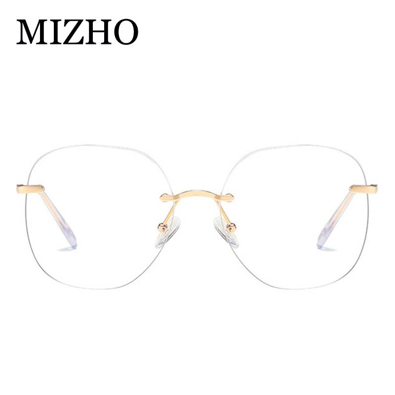 Filtering Protect Eyesight Anti Blue Light Glasses Women Look Phone Blocking Glare Computer EyeGlasses Frame Oversized Rimless