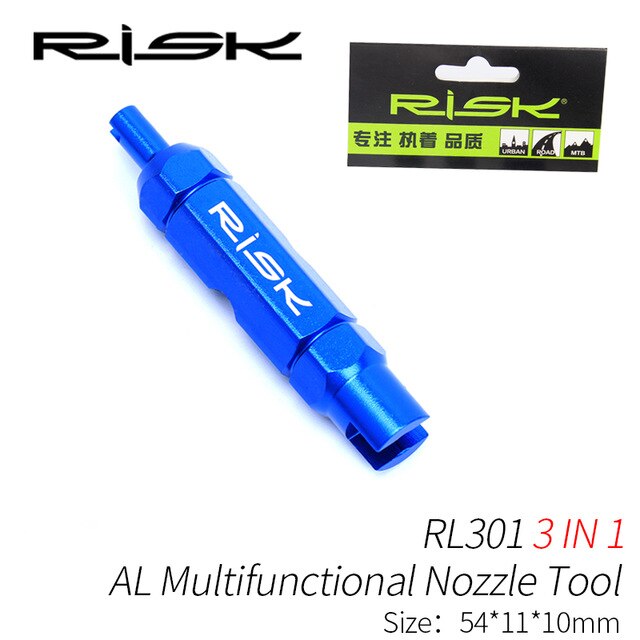 Llave de válvula Schrader para bicicleta, herramienta de desmontaje de núcleo de válvula Presta, multifunción, 1 unidad: RL301