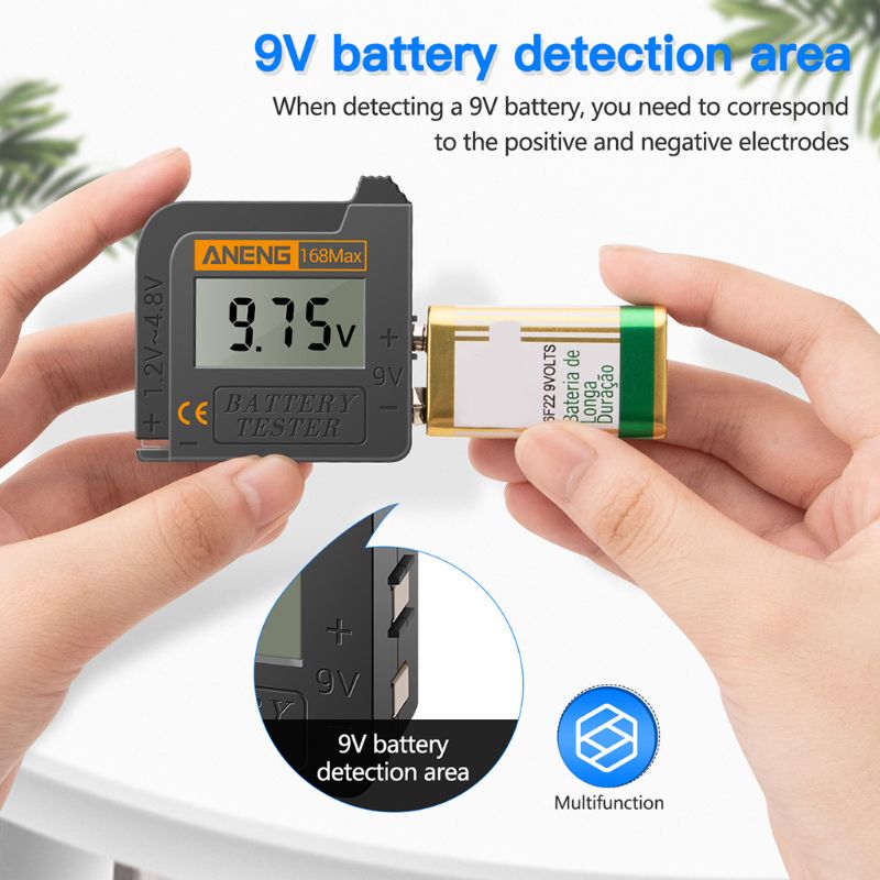 Digital Lithium Battery Capacity Tester Universal Battery Load Analyzer Display for Lithium 18650 AAA AA Button Cell Tester