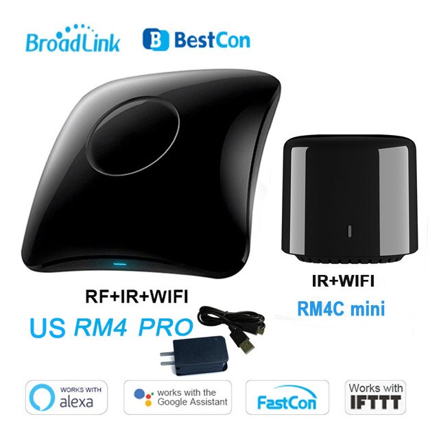 Broadlink  rm4 pro  rm4c mini wifi ir rf smart home automation universel intelligent fjernbetjening arbejde med alexa google home