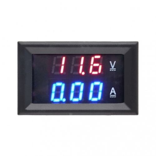 DC 100V 100A LED Digital Voltmeter Ammeter Mini DC Digital Multimeter Blue Red LED Amp Dual Digital Display Volt Meter Gauge