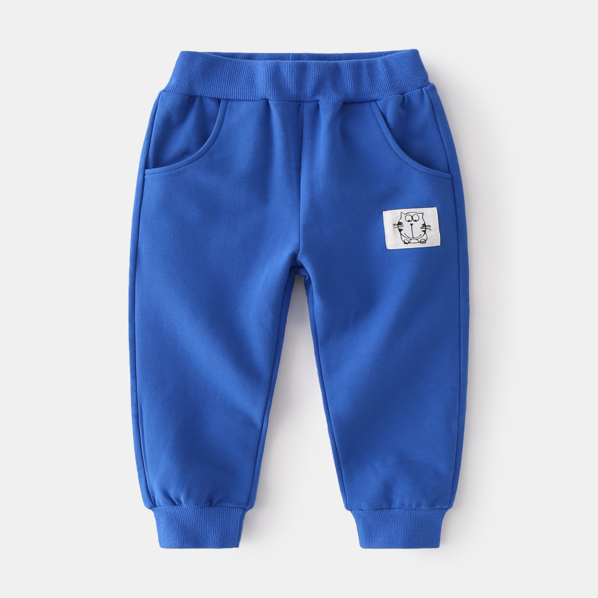 Simpatico cartone animato ragazzi pantaloni sudore cotone elastico in vita bambino autunno pantaloni abbigliamento per bambini abbigliamento per bambini: blue / 120(5)