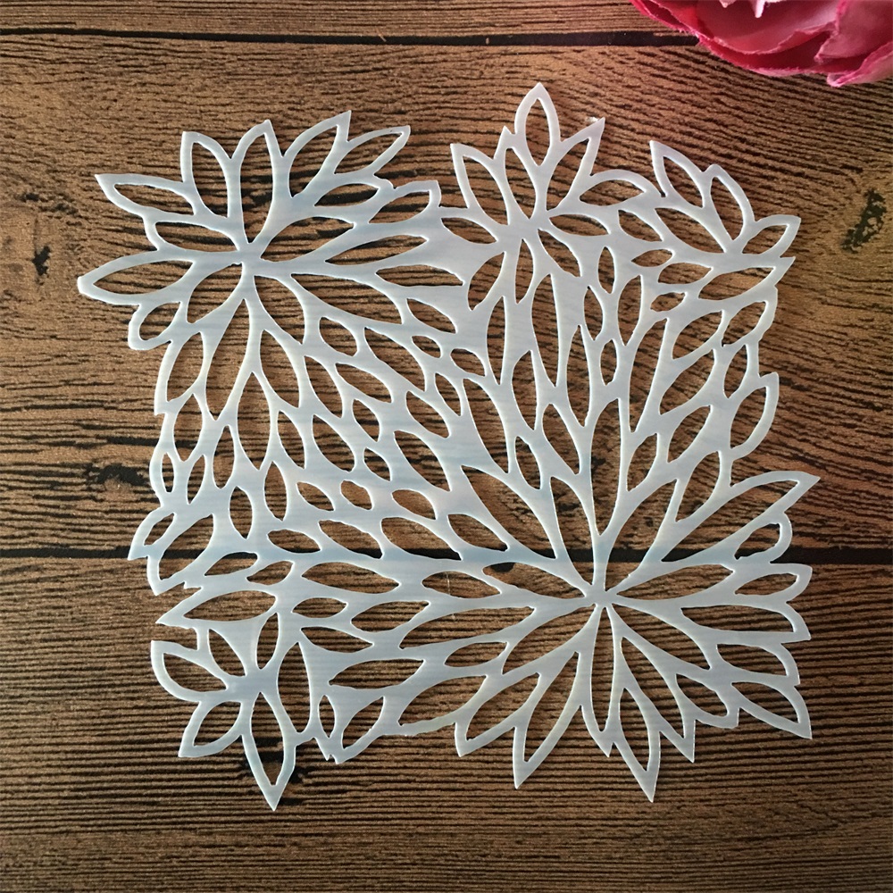 8 Teile/satz 13*13cm Blumen Blätter Rose Pflaume DIY Schichtung Schablonen Malerei Sammelalbum Färbung Präge Album Dekorative Vorlage