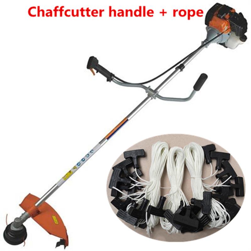 Lawn Mower Rope + Handle Iron Lawn Mower Rope Pull Start Chaffcutter Parts Petrol Universal