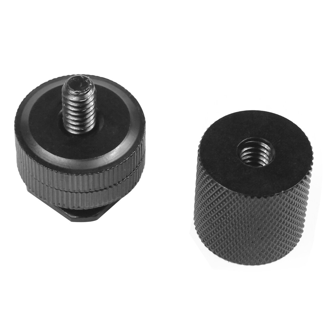 Bgning 1/4 ''Dual Duim Schroef Flash Koude Schoen Camera Adapter Mount Statief Schroef Met 1/4 Tot 1/4 Moer voor Dslr Camera