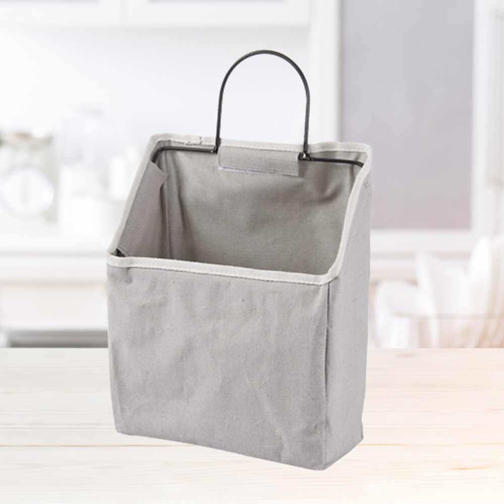 Przechowywanie drzwi duże wiszące torba z tkaniny praktyczne tkaniny magazyn worek robić przechowywania gospodarstwa domowego naścienna torba robić zawieszenia robić porządkowania (szary,