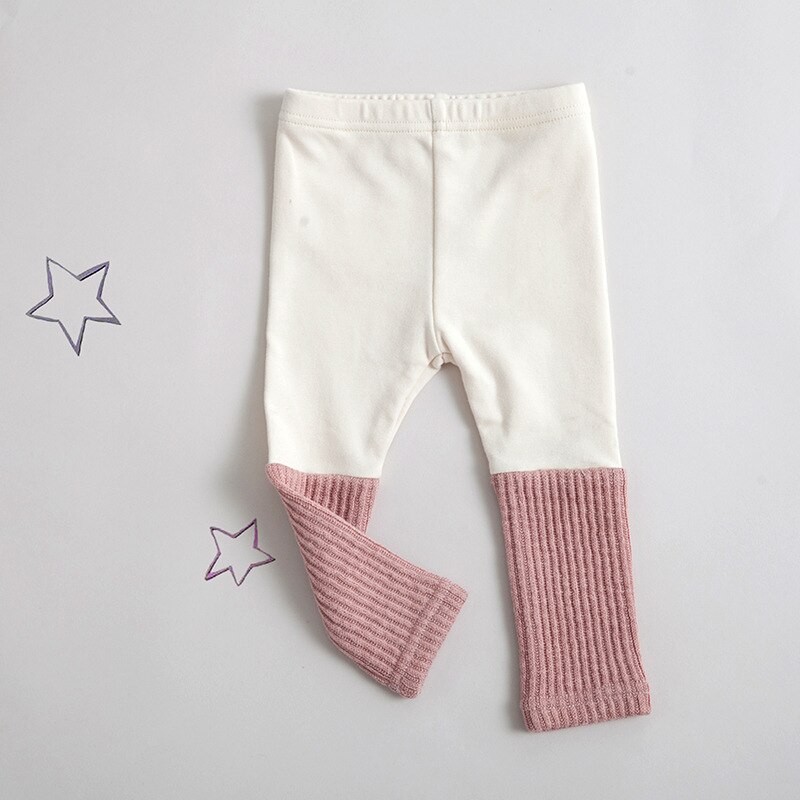 Baby Girl Stretch Leggings Broek Lente Herfst Meisjes Leggings Peuter Kinderen Splicing Katoenen Broek Jongens Broek Kid Broek: B91K04pants1 / 3T