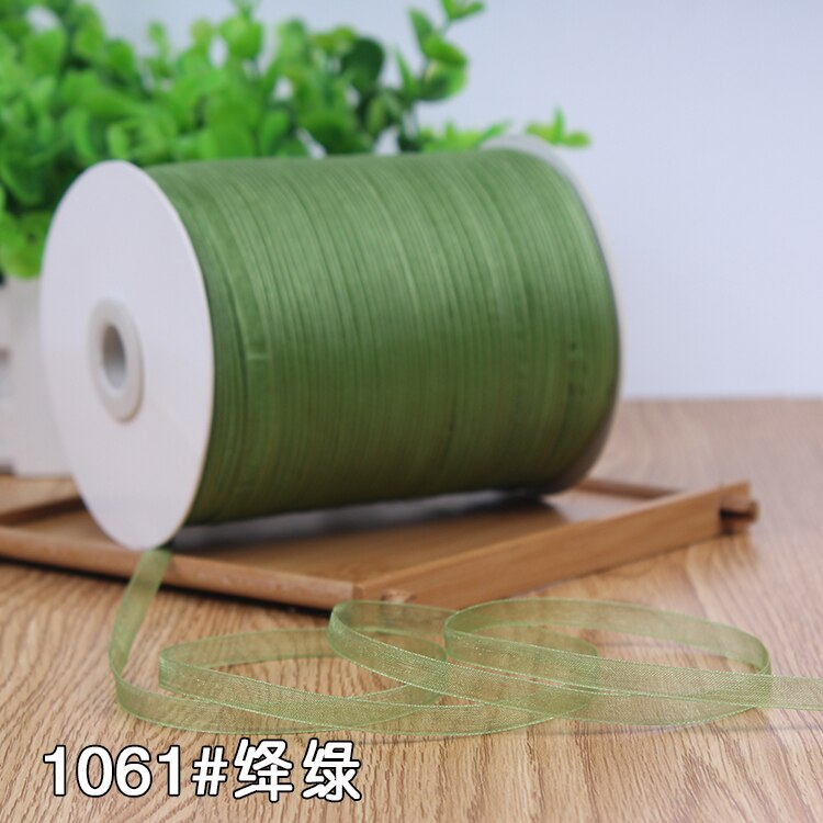 6mm Organza Ribbon (10 Meters/lot) Decorative Packing Wedding Crafts Christmas Wrap Handmade DIY Material Supplies: Pink