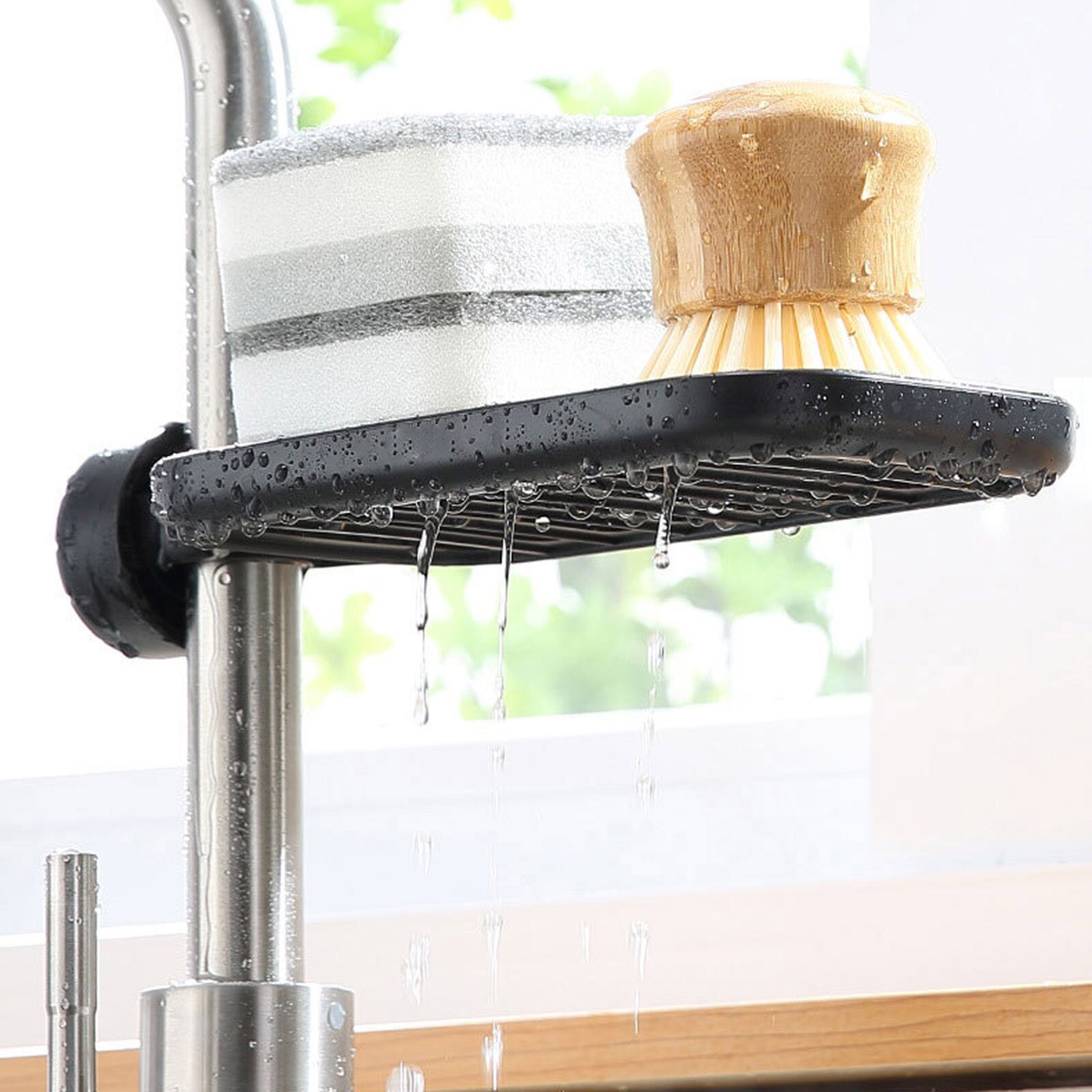 Ze stali nierdzewnej uchwyt kuchenny na gąbkę mydło płyn robić mycia naczyń ociekacz ze stojakiem kran stojak robić przechowywania kosz spustowy dla umywalka robić łazienki