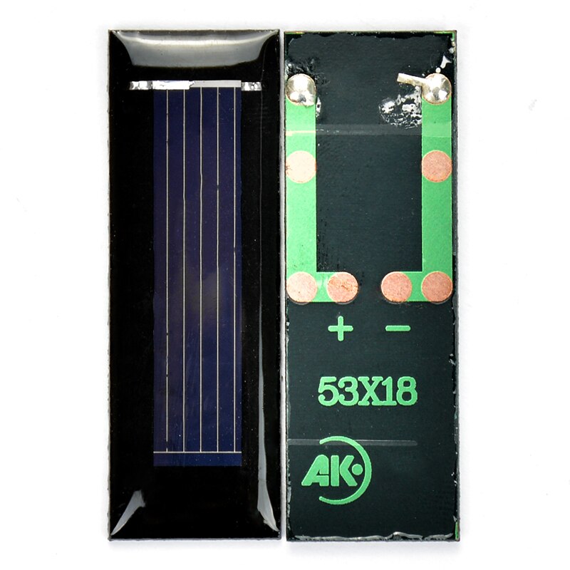 SUNYIMA 10Pcs Mini Solar Panel DIY Solar Cells Accessories Photovoltaic Module PV Module 0.5V 100mA 53*18*2.5mm