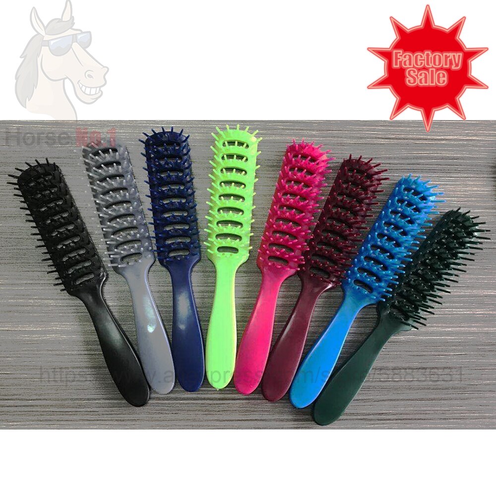 90 3007 plast fletning kam pp materiale til mane detangler 19 x 3.1cm økonomisk kam til hest rengøring fabrik direkte