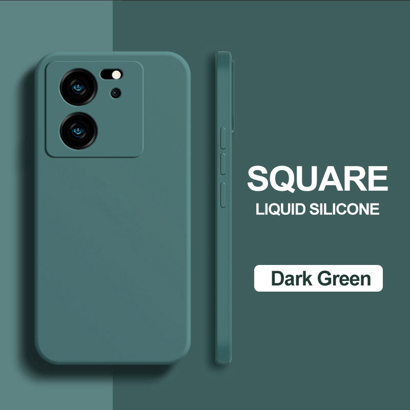 Voor Xiaomi 13 T Pro telefoonhoesjes Vierkante Vloeibare Siliconen Camera Lens Protector Zachte Cover voor Xiaomi Mi 13 t 13 T Mi 13 T Pro Schokbestendige hoesje